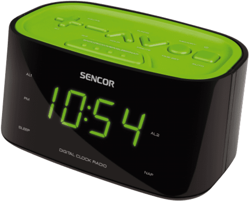 More Views - Sencor Src 180 Gn Green Radio Alarm Clock (500x500), Png Download