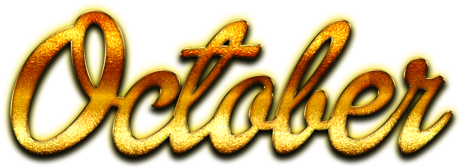 October Golden Letters Name Png - Letter (1428x452), Png Download