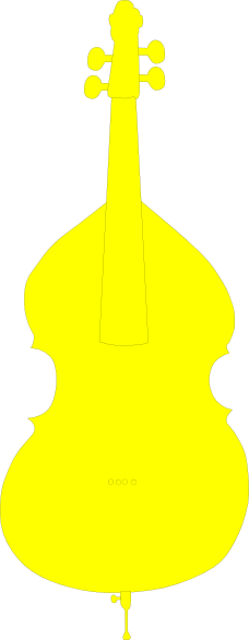 Yellow Cello Clip Art - Yellow Cello (228x586), Png Download