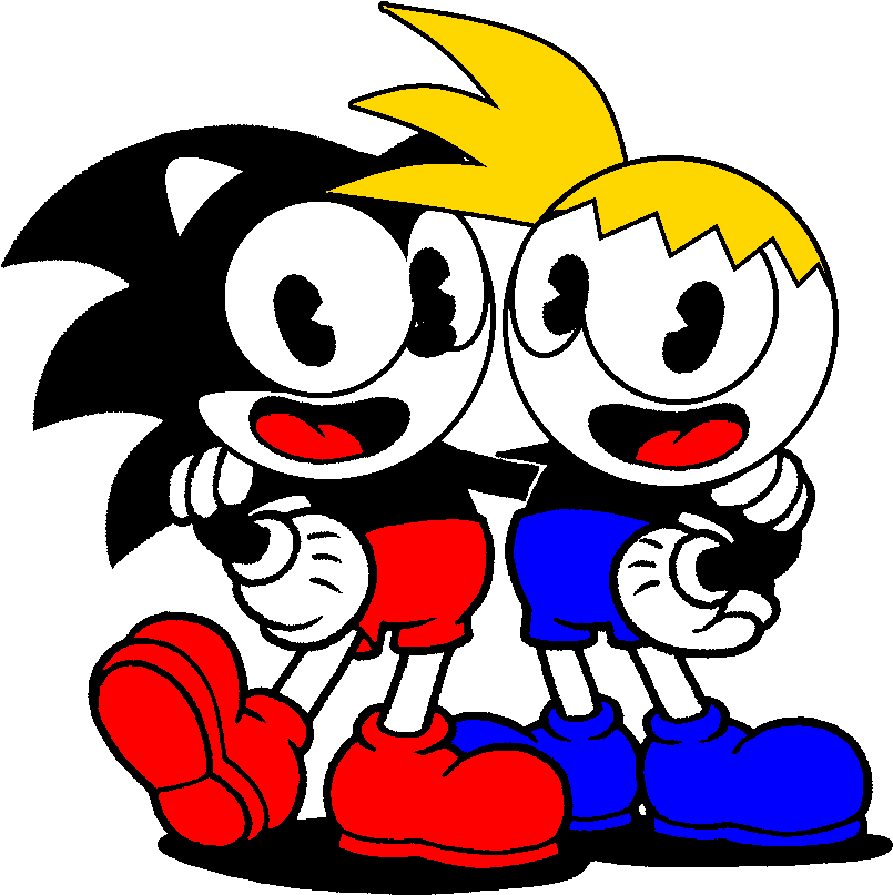 Sonic And Toon Trev Cuphead Edition - Mii Qr Codes Cuphead (881x922), Png Download