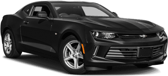 New 2018 Chevrolet Camaro 1lt Rwd 2d Coupe - 2017 Black Dodge Challenger (640x480), Png Download