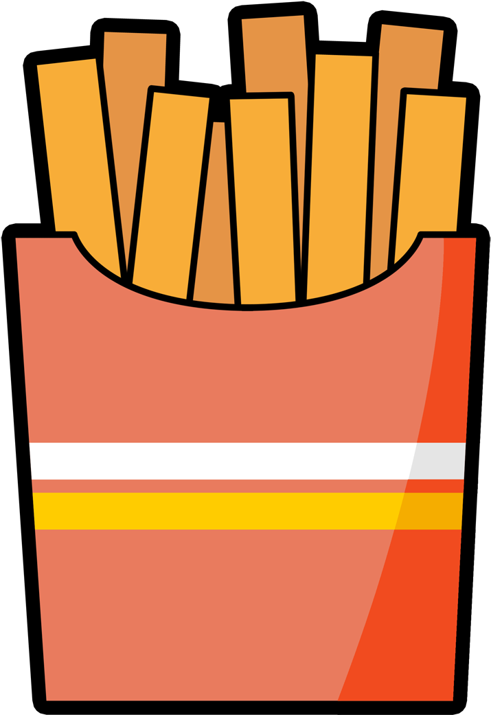French Fries Clipart - Cartoon French Fries Clipart (944x1126), Png Download