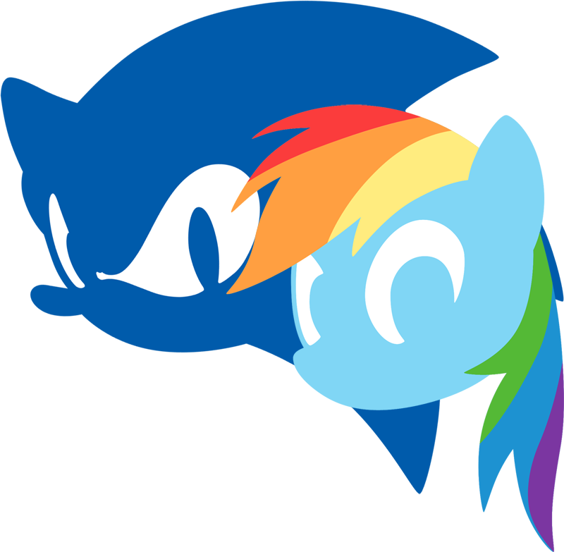 Sonic The Hedgehog Head Icon - Logo De Rainbow Dash (800x783), Png Download