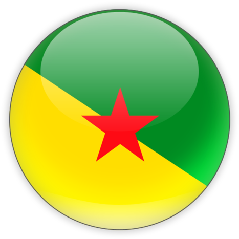 Illustration Of Flag Of French Guiana - French Guiana Round Flag (640x480), Png Download