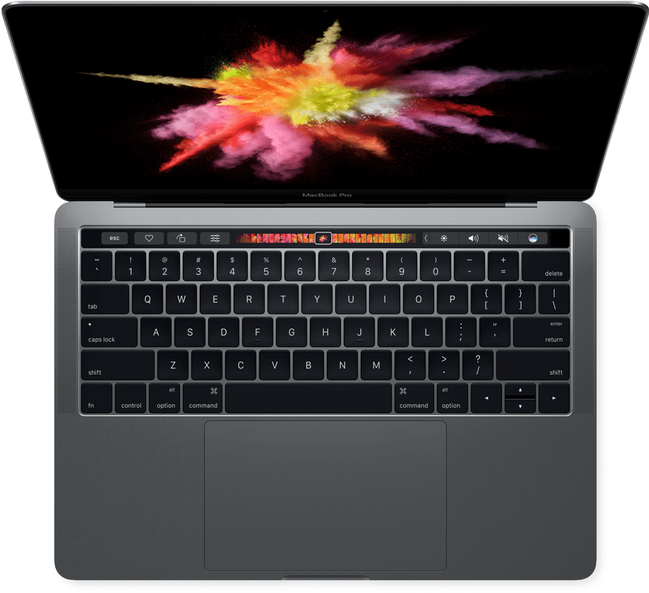 Mbp13 With Retina Display Touch Bar And Touch Id - Macbook Pro 2016 Space Grey Touch Bar (1024x980), Png Download