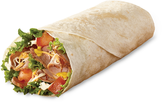 Roast Beef & Cheddar Wrap Wrap On White - Wrap Beef (742x490), Png Download