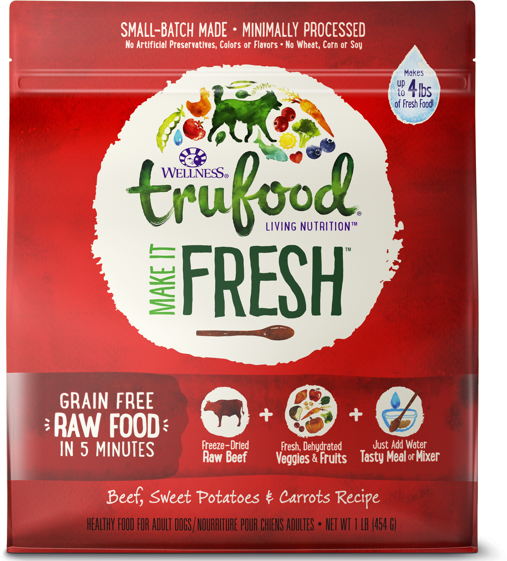 Make It Fresh Beef - Wellness Trufood Make It Fresh Adult Dog Food - Grain (2000x2000), Png Download