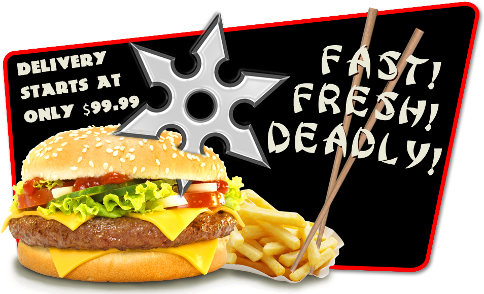 Splash - Ninja Burger (960x590), Png Download