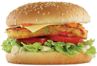 Veggie Burger - Jack In The Box Spicy Chicken (399x401), Png Download