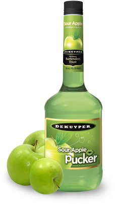 Pucker Sour Apple Schnapps Imitation Liquer - Dekuyper Sour Apple Pucker Schnapps (324x432), Png Download