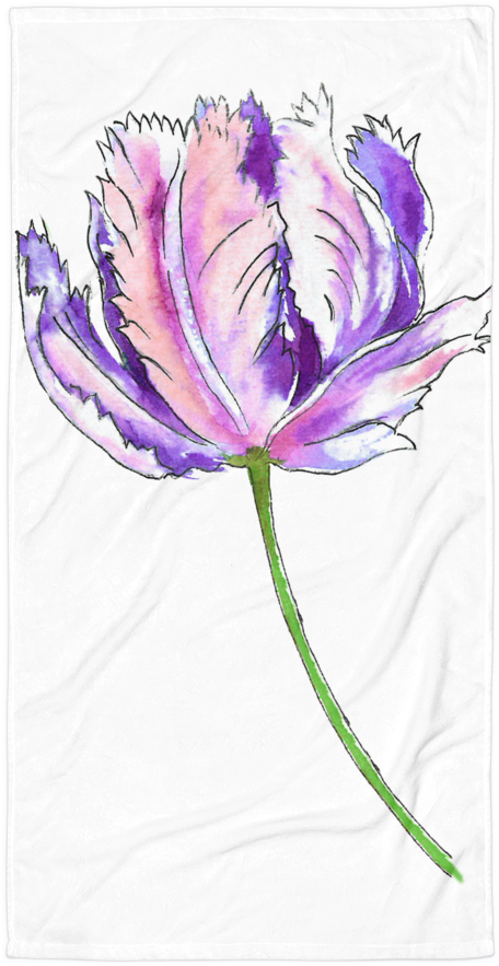 Purple Parrot Tulip Towel - Crocus (1000x1000), Png Download