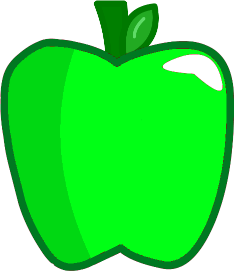 Greenapple - Bfdi Apple (487x562), Png Download