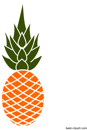 Orange Pineapple Free Clip Art Image - Pineapple Photo Prop (450x450), Png Download