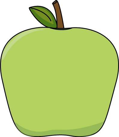 Big Green Apple - Clip Art (397x460), Png Download