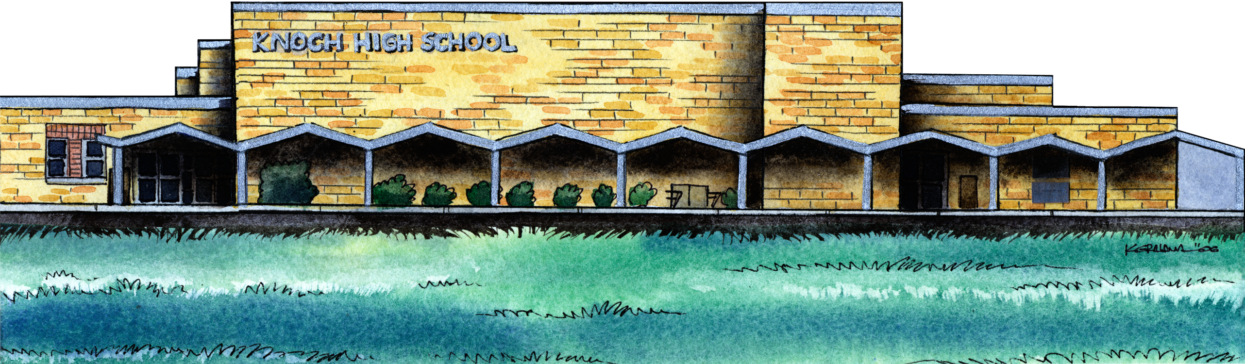 Knoch High School (2564x750), Png Download