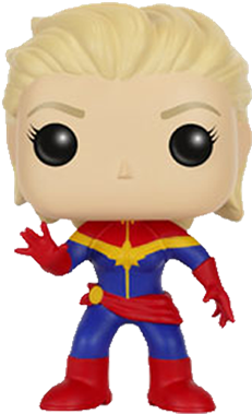 Marvel Captain Marvel Icon - Captain Marvel Funko Pop (400x400), Png Download