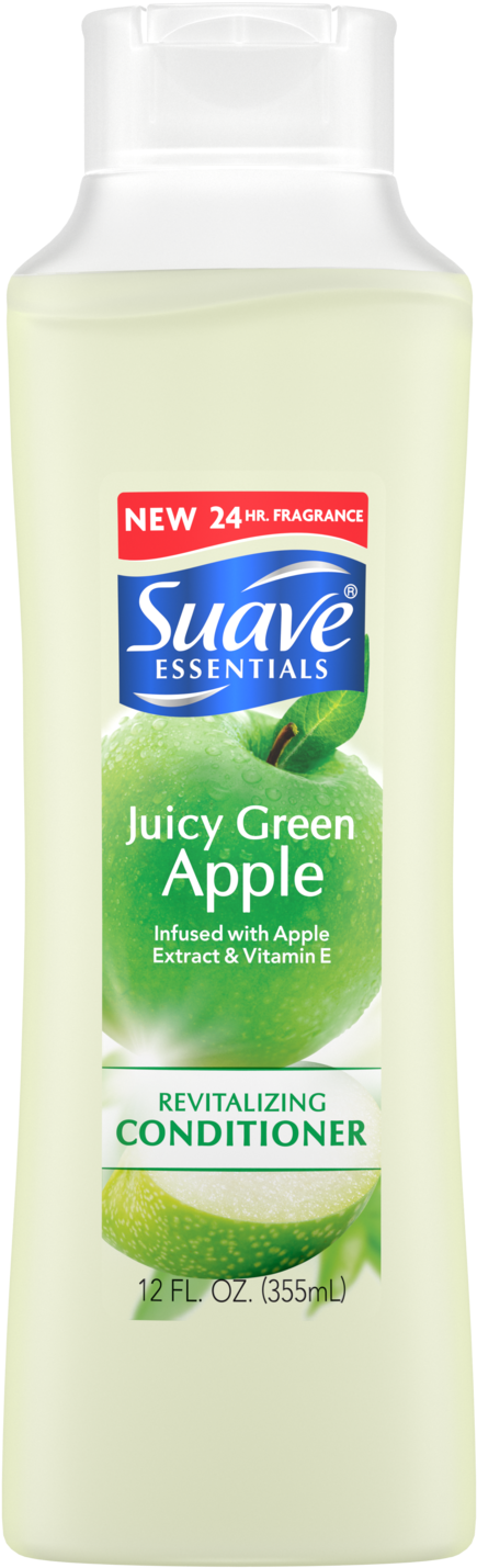 Essentials Juicy Green Apple Conditioner 12oz - Suave (1500x1500), Png Download