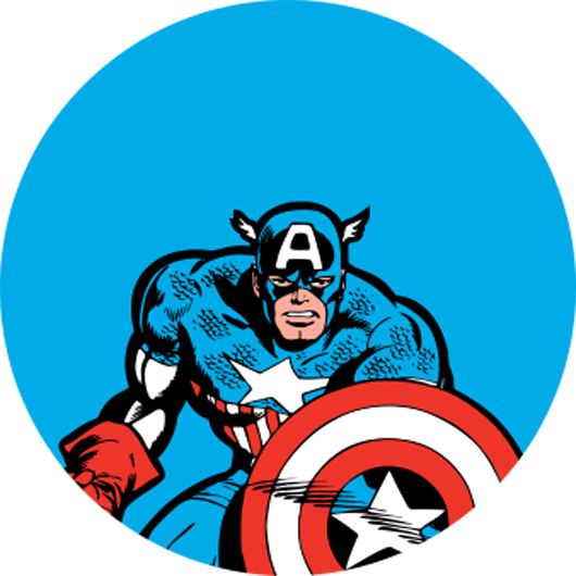 Captain America - Captain America Stickers (530x530), Png Download