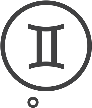 Gemini Png Free Download - Gemini Png White (555x555), Png Download