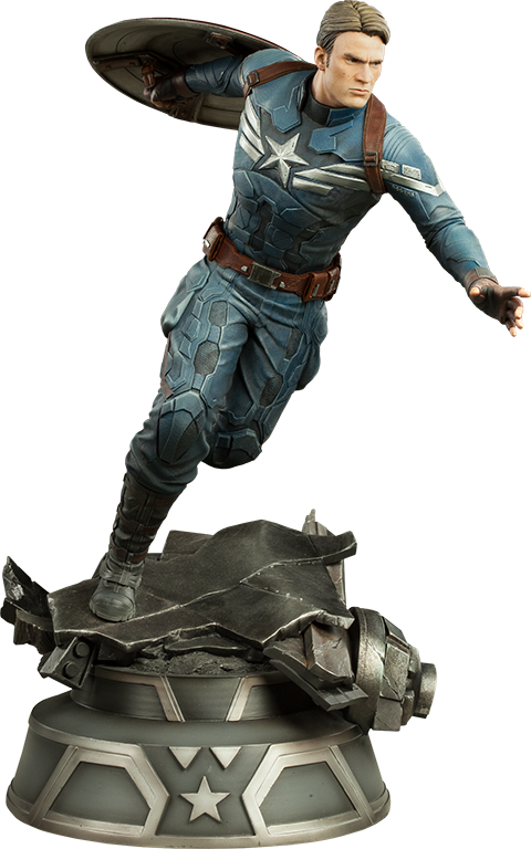 Captain America Statue By Sideshow Collectibles - Captain America - The Winter Soldier - Captain America (480x768), Png Download