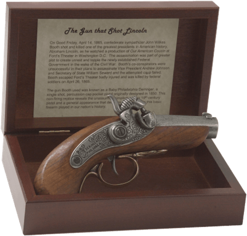 The Gun That Shot Lincoln Boxed Set - John Wilkes Boothe Derringer Boxed Set (555x555), Png Download