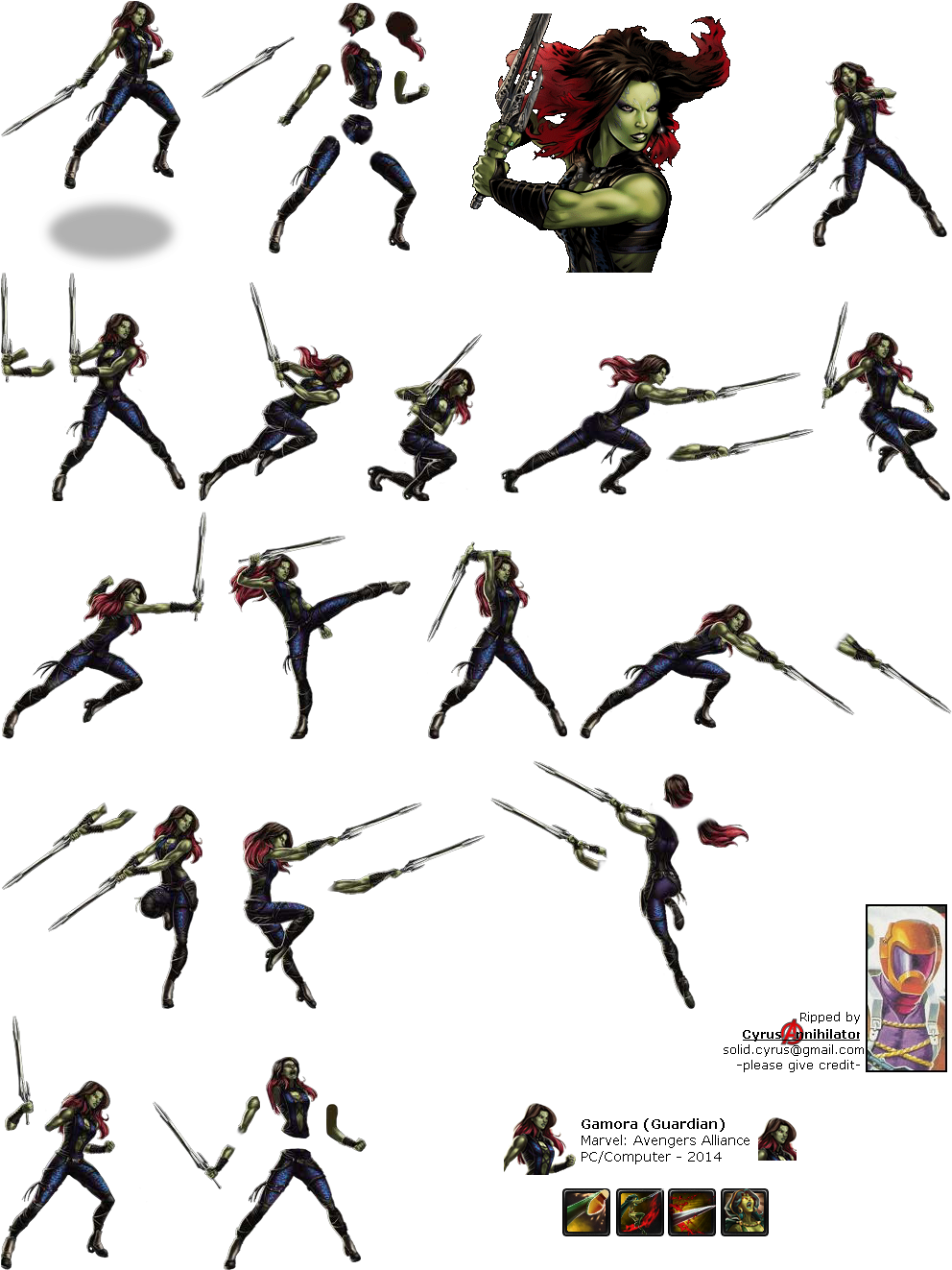 Click For Full Sized Image Gamora - The Guardian (1000x1330), Png Download