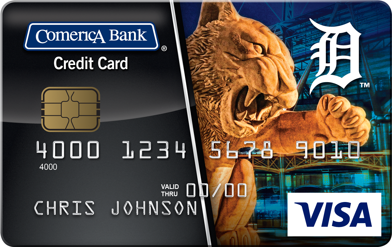 Alabama Best Travel Credit Cards Images Comerica Credit - Bank Of America Detroit Tigers Debit Card (1450x950), Png Download