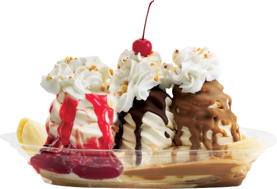 Ice Cream Desserts Png Image With Transparent Background - Soft Ice Cream Sundae (538x368), Png Download