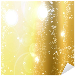 Champagne Bubbles On A Golden Or Yellow Background - Champagne Bubbles Background (400x400), Png Download