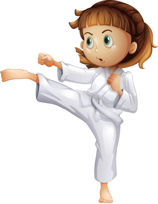 Фотки Scrapbook Images, Girl Clipart, Samurai Clothing, - Doing Karate (622x800), Png Download