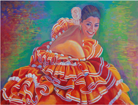 The Birth Of The Flamenco Venus - Modern Art (445x445), Png Download