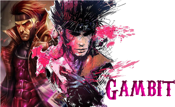Posted Image - Gambit X Men Tattoo (600x360), Png Download
