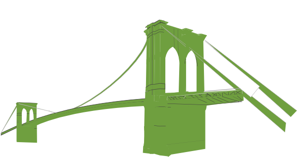 How To Set Use Brooklyn Bridge Green Clipart (600x317), Png Download