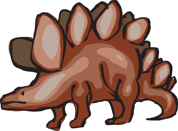 Brown And Red Stegosaurus Svg Clip Arts 600 X 444 Px (600x444), Png Download