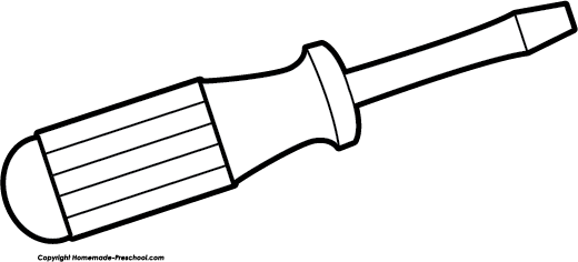 Clip Art Free Download Tools Clipart Screwdriver - Clipart Screw Driver (520x236), Png Download
