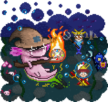 Axolotl Promotional Art - Habitica Axolotl (369x342), Png Download