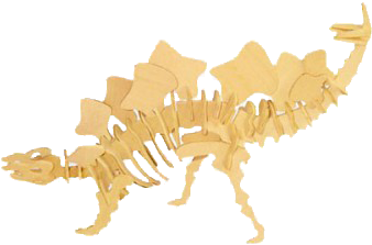 3d Dinosaur Puzzle-stegosaurus - Stegosaurus (470x380), Png Download