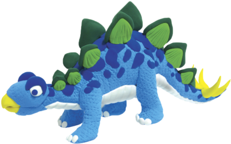 Stegosaurus - Jumping Clay - Air Dry Clay - Diy Dino Model Kit - (480x293), Png Download