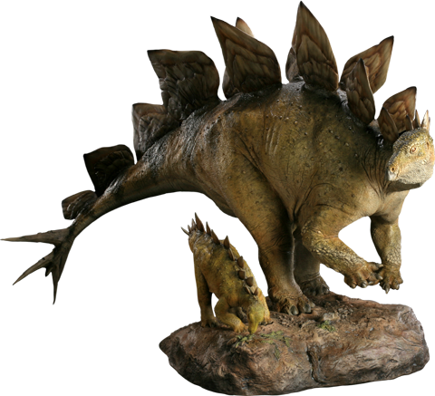 16" Dinosauria Maquette Stegosaurus - Dinosaur (480x437), Png Download