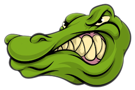 Gator - Crocodile Cartoon Head (440x286), Png Download