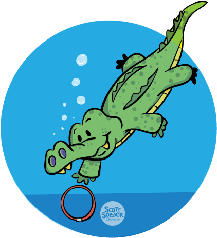 Level 4 Gator - Illustration (507x528), Png Download