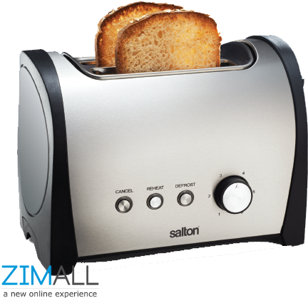 Salton St206 Stainless Steel 2 Slice Toaster - Salton Stainless Steel 2- Slice Toaster (855056) (800x475), Png Download