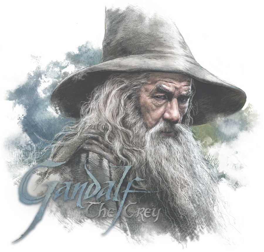 The Hobbit Gandalf The Grey Men's Tank - Hobbit - Gandalf Staff Pen And Lenticular 3d Bookmark (900x859), Png Download