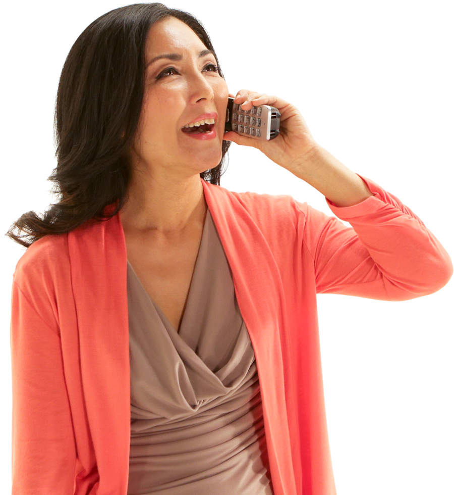 Download Lady Calling Png Clipart Telephone Call Home - Lady On Phone Png (900x980), Png Download