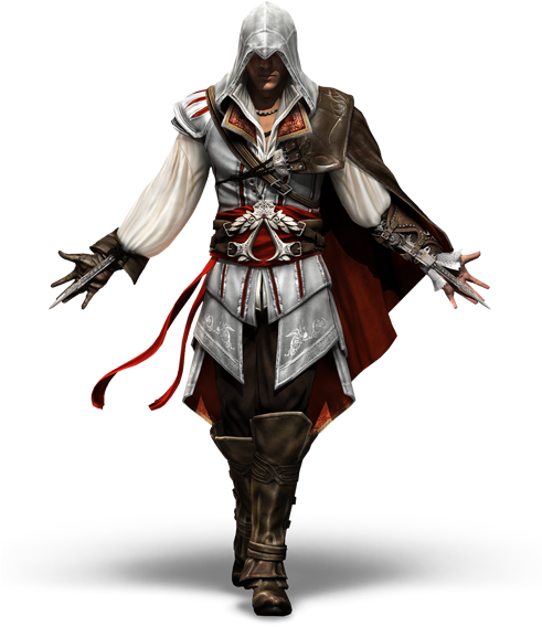Dark Warrior Png Photos - Ezio From Assassin's Creed (490x608), Png Download