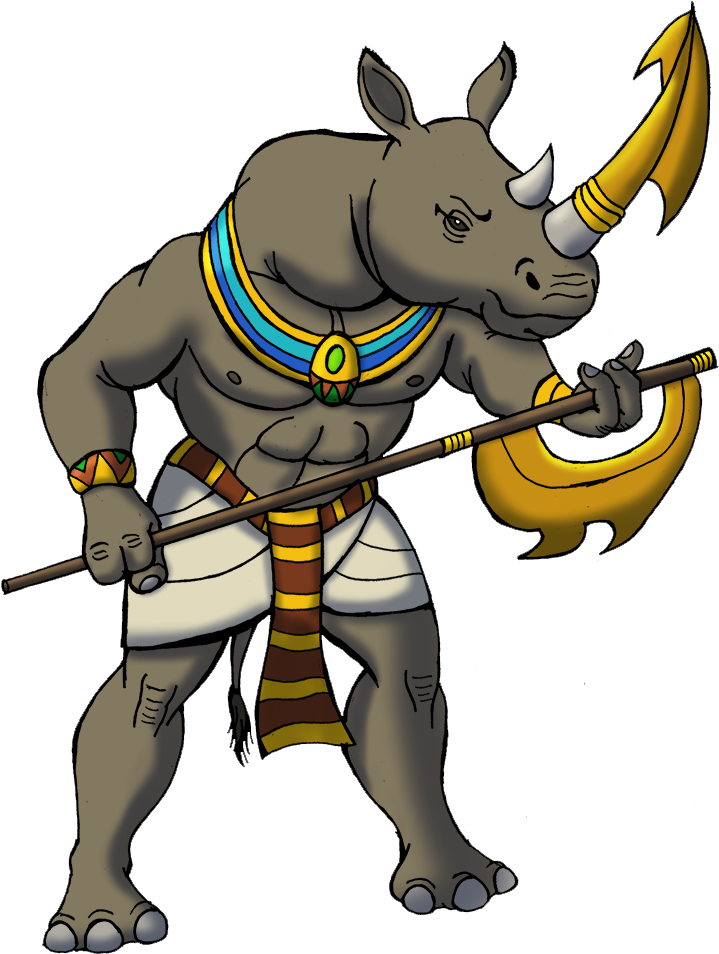 Rhino Warrior - Warrior Rhino (772x1000), Png Download