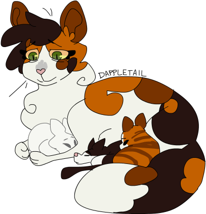 Kitty Clipart Warriors - Nifty Senpai Warrior Cats Art (500x422), Png Download