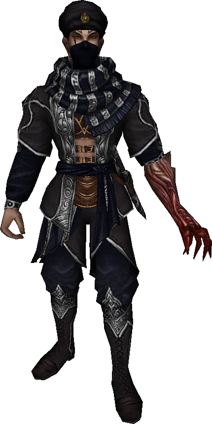 Sura Black Desert Warrior - Joker Arkham Knight Png (430x861), Png Download
