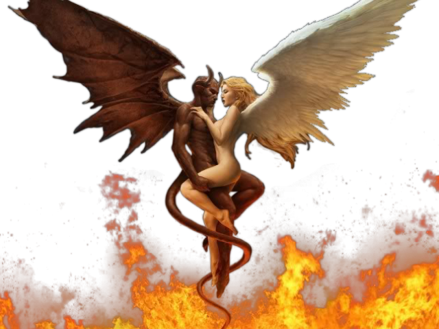 Angel Warrior Png Transparent Images - Angels And Demons Png (640x480), Png Download