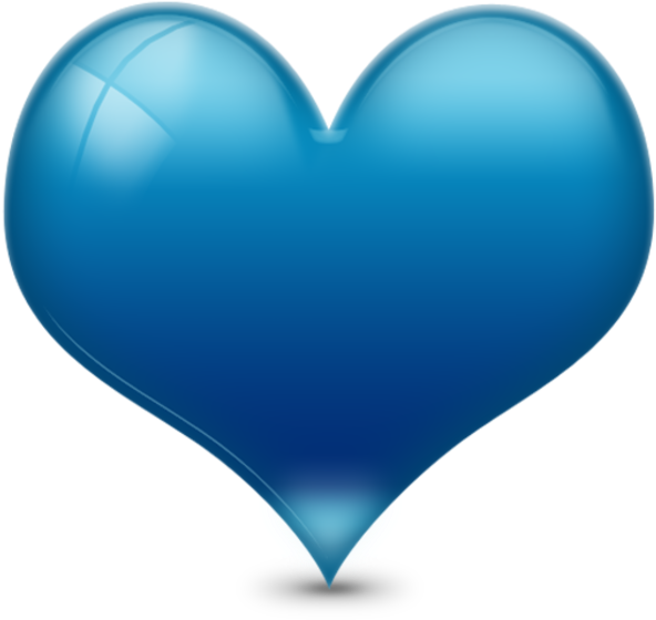 Blue Heart Png Transparent (600x600), Png Download